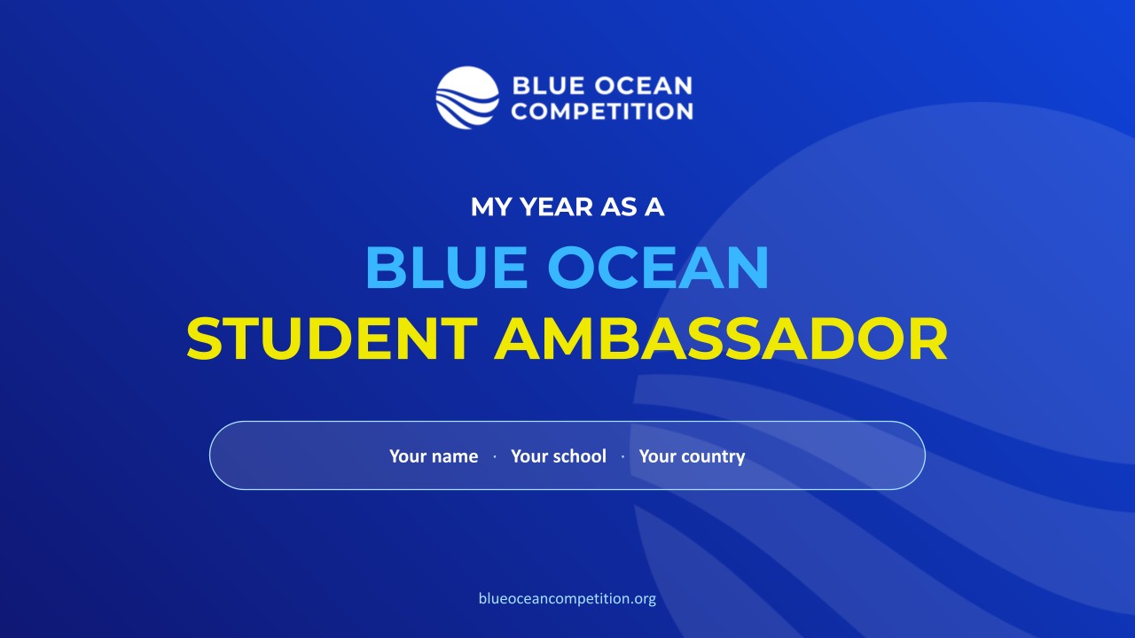 Cover slide of the ambassador submission template