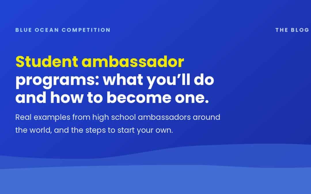 Blue Ocean Competition blog banner: Student Ambassador Programs