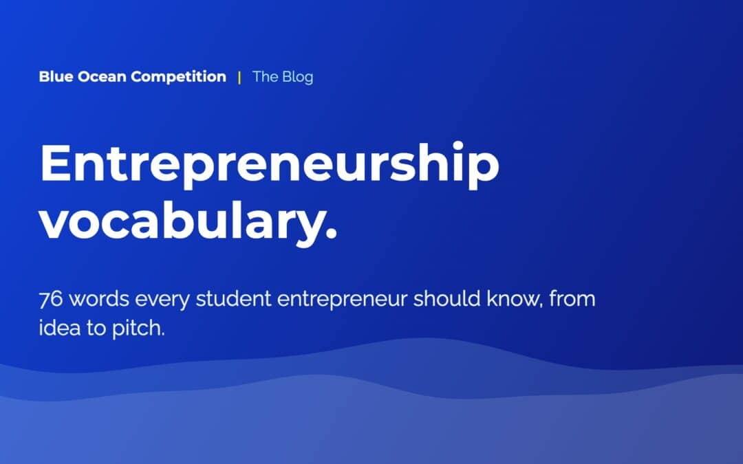 Blue Ocean Competition blog banner: Entrepreneurship Vocabulary